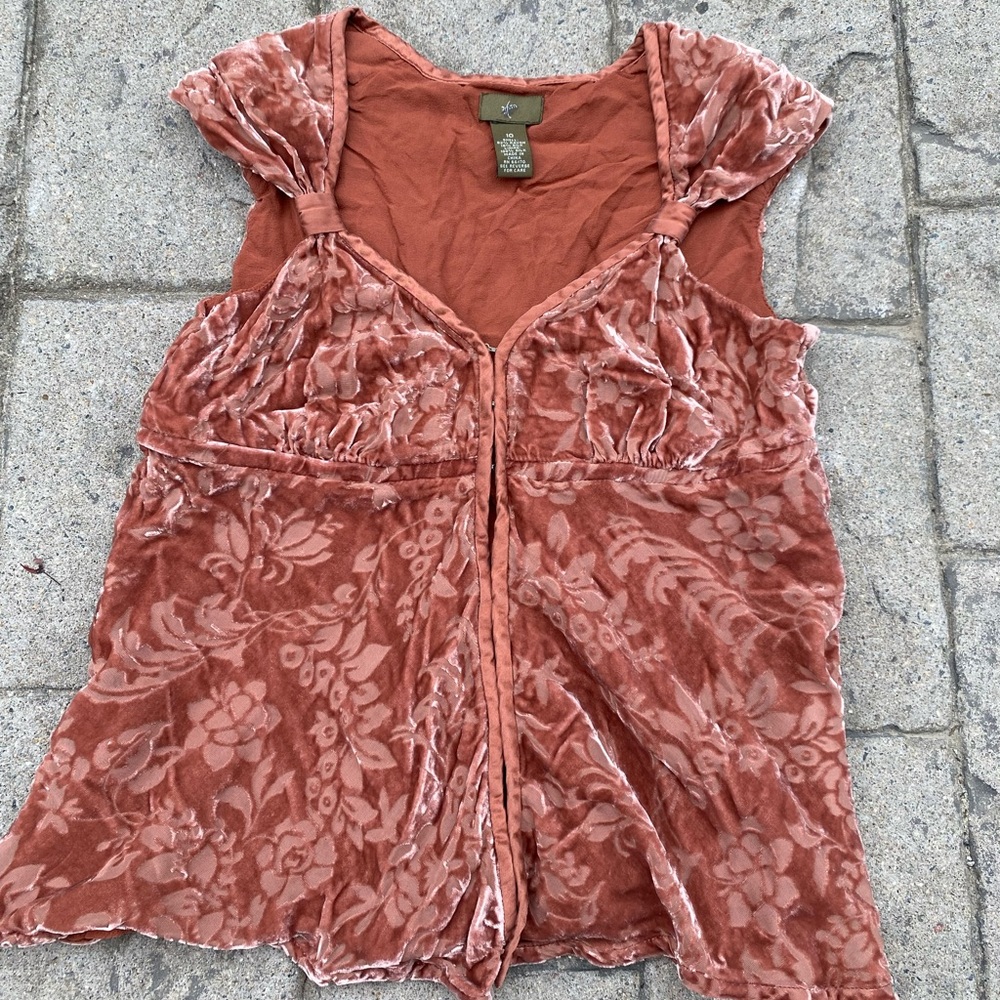 Pink velvet tank